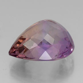 13.01캐럿 천연 바이컬러 아메트린, 배 모양, 17.6×14.9 mm, VVS