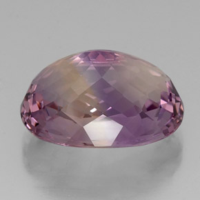 19.15캐럿 천연 바이컬러 아메트린, 타원형 컷, 19.9×14.6 mm, IF