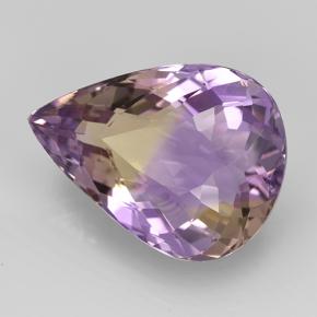 14.61캐럿 천연 바이컬러 아메트린, 배 모양, 19.6×14.5 mm, VS