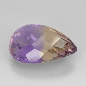 14.61캐럿 천연 바이컬러 아메트린, 배 모양, 19.6×14.5 mm, VS