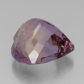 14.43캐럿 천연 바이컬러 아메트린, 하트 모양, 17.1×16.2 mm, VVS