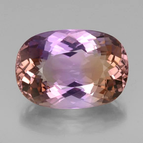 25.08캐럿 천연 바이컬러 아메트린, 타원형 컷, 23.1×16.2 mm, VVS