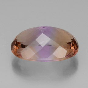 25.08캐럿 천연 바이컬러 아메트린, 타원형 컷, 23.1×16.2 mm, VVS