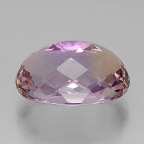 16.93캐럿 천연 바이컬러 아메트린, 타원형 컷, 19.2×13.2 mm, VS