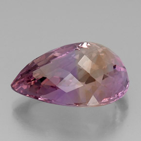 22.41캐럿 천연 바이컬러 아메트린, 배 모양, 22.9×16.1 mm, VVS