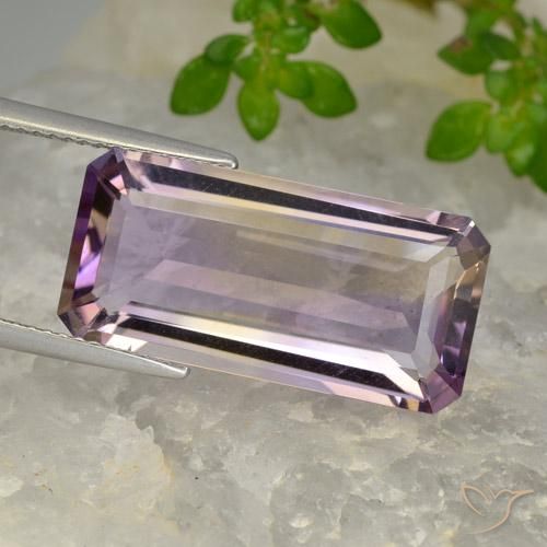 11.71ct 자연스러운 바이컬러 아메트린, 에메랄드 컷, VVS-VS