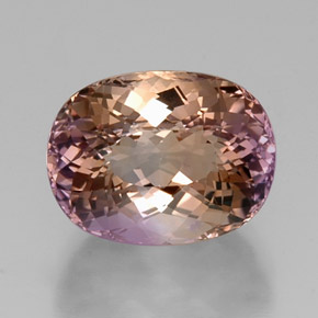 11.43캐럿 천연 바이컬러 아메트린, 타원형 컷, 15.4×11.8 mm, VVS