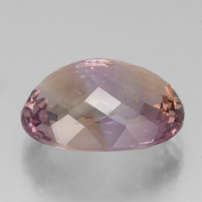 17.90캐럿 천연 바이컬러 아메트린, 타원형 컷, 19.8×14.6 mm, IF