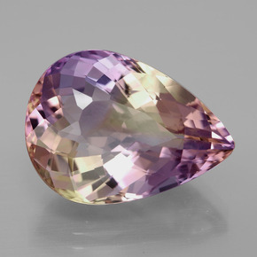 13.77캐럿 천연 바이컬러 아메트린, 배 모양, 19.8×14.4 mm, VVS