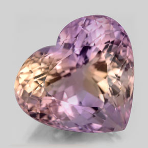 16.08캐럿 천연 바이컬러 아메트린, 하트 모양, 17×15.3 mm, VS