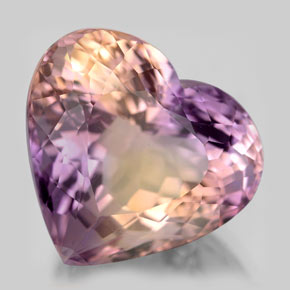 16.08캐럿 천연 바이컬러 아메트린, 하트 모양, 17×15.3 mm, VS