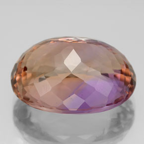 12.15캐럿 천연 바이컬러 아메트린, 타원형 컷, 16.8×13.7 mm, VS