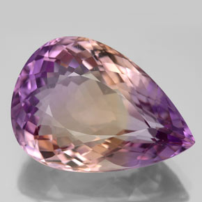 15.99캐럿 천연 바이컬러 아메트린, 배 모양, 20.6×14.7 mm, VS