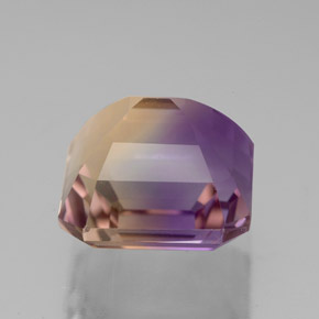 5.50캐럿 천연 바이컬러 아메트린, 에메랄드 컷, 10×9.9 mm, VVS