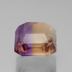 5.47캐럿 천연 바이컬러 아메트린, 에메랄드 컷, 10.4×9.6 mm, VS-SI