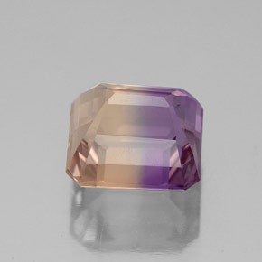 3.53캐럿 천연 바이컬러 아메트린, 에메랄드 컷, 9×8.2 mm, VS