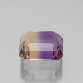 2.97캐럿 천연 바이컬러 아메트린, 에메랄드 컷, 9.1×8.2 mm, VS