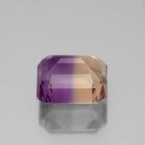 3.11캐럿 천연 바이컬러 아메트린, 에메랄드 컷, 9.2×7.5 mm, VVS