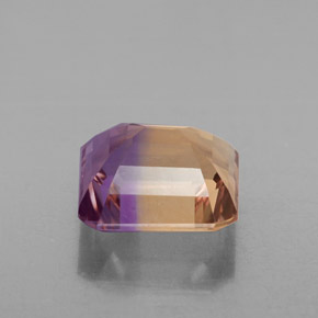 4.37캐럿 천연 바이컬러 아메트린, 에메랄드 컷, 10×9.7 mm, VS