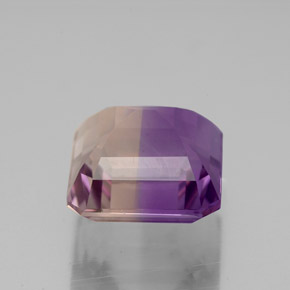 4.74캐럿 천연 바이컬러 아메트린, 에메랄드 컷, 10×9.6 mm, VVS-VS