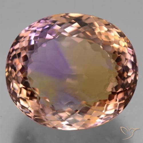31.82캐럿 바이 컬러 아메트린, 20.7 x 18.2mm 볼리비아 오벌 컷, Photo A