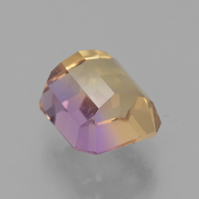 3.06캐럿 천연 바이컬러 아메트린, 에메랄드 컷, 8.7×7.6 mm, VS