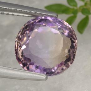 5.22캐럿 천연 바이컬러 아메트린, 타원형 컷, 10.2×10.1 mm, VVS