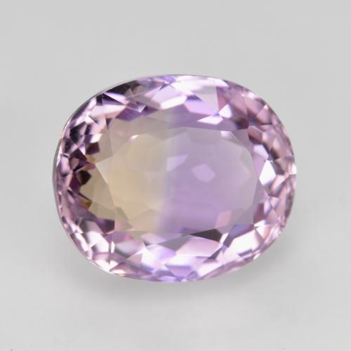 4.58캐럿 천연 바이컬러 아메트린, 타원형 컷, 11×9.2 mm, VVS