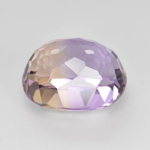 4.58캐럿 천연 바이컬러 아메트린, 타원형 컷, 11×9.2 mm, VVS