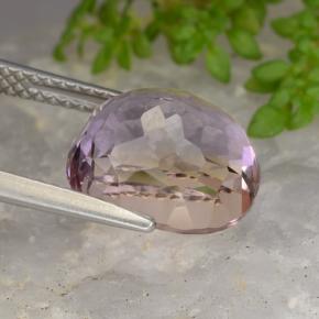 4.82캐럿 천연 바이컬러 아메트린, 타원형 컷, VVS