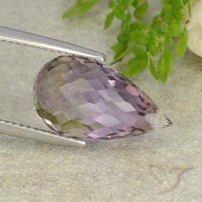 8.61캐럿 천연 바이컬러 아메트린, 브리올레트, 16.9×9.7 mm, VVS