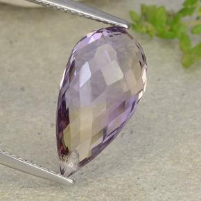7.71캐럿 천연 바이컬러 아메트린, 브리올레트, 18×9.4 mm, VVS