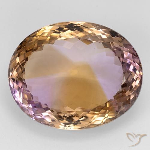45.17ct 자연스러운 바이컬러 아메트린, 타원형, IF