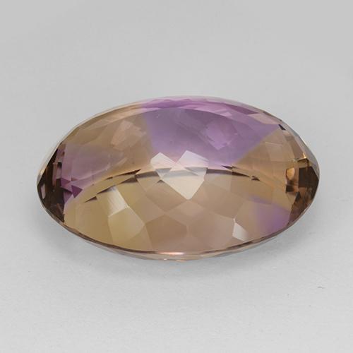 29.93캐럿 천연 바이컬러 아메트린, 타원형 컷, 23.3×17.8 mm, IF
