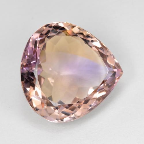 13.59캐럿 천연 바이컬러 아메트린, 배 모양, 16.5×16 mm, VS