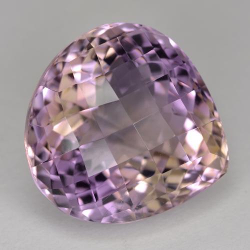 19.34캐럿 천연 바이컬러 아메트린, 배 모양, 17.4×17.1 mm, VS