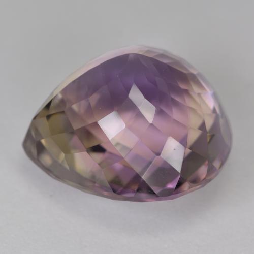 19.34캐럿 천연 바이컬러 아메트린, 배 모양, 17.4×17.1 mm, VS