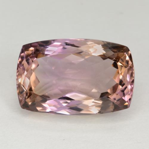 12.72캐럿 천연 바이컬러 아메트린, 쿠션 컷, 17.6×11.4 mm, VVS