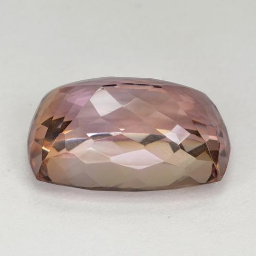 12.72캐럿 천연 바이컬러 아메트린, 쿠션 컷, 17.6×11.4 mm, VVS