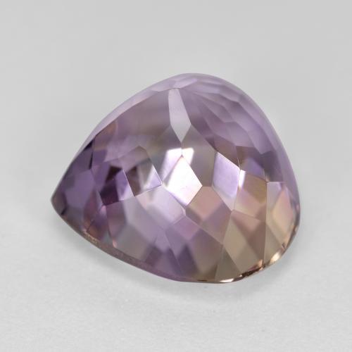 9.50캐럿 천연 바이컬러 아메트린, 배 모양, 13.5×14 mm, VVS