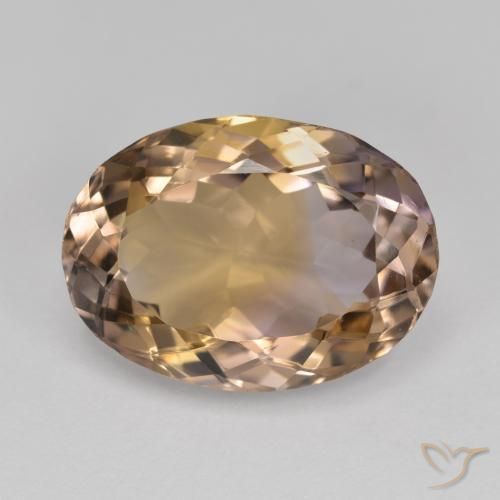 8.44ct 자연스러운 바이컬러 아메트린, 타원형, VVS