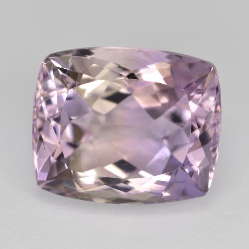 12.91캐럿 천연 바이컬러 아메트린, 쿠션 컷, 15.2×12.8 mm, VVS