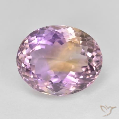 11.44ct 자연스러운 바이컬러 아메트린, 타원형, VVS
