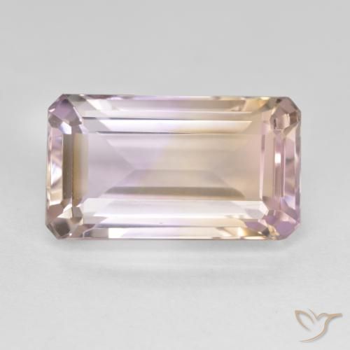 8.87ct 자연스러운 바이컬러 아메트린, 에메랄드 컷, VVS-VS