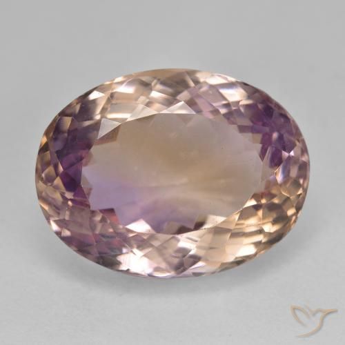 19.73ct 자연스러운 바이컬러 아메트린, 타원형, VVS