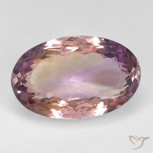 23.80ct 자연스러운 바이컬러 아메트린, 타원형, VS
