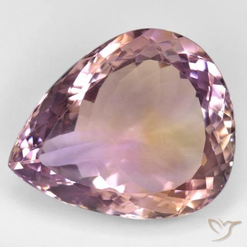 32.02ct 자연스러운 바이컬러 아메트린, 배 모양, VS