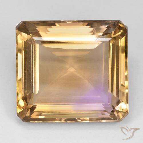 27.34ct 자연스러운 바이컬러 아메트린, 에메랄드 컷, VS