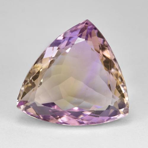 21.24캐럿 천연 바이컬러 아메트린, 트릴리언, 18.9×17.7 mm, VS