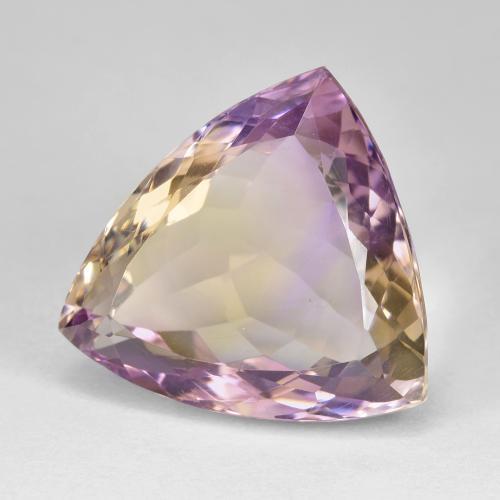 21.24캐럿 천연 바이컬러 아메트린, 트릴리언, 18.9×17.7 mm, VS